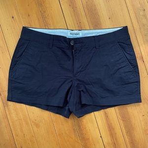 Black chino shorts